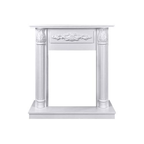 Каминокомплект Laura (Разборный) - Белый с очагом Aspen Black