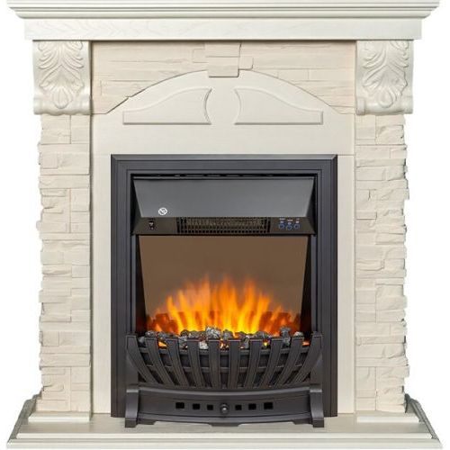 Каминокомплект Dublin (Разборный) - Слоновая кость с очагом Aspen Black