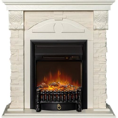 Каминокомплект Dublin (Разборный) - Слоновая кость с очагом Fobos FX M Black RC