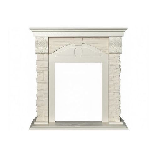 Каминокомплект Dublin (Разборный) - Слоновая кость с очагом Majestic FX Brass