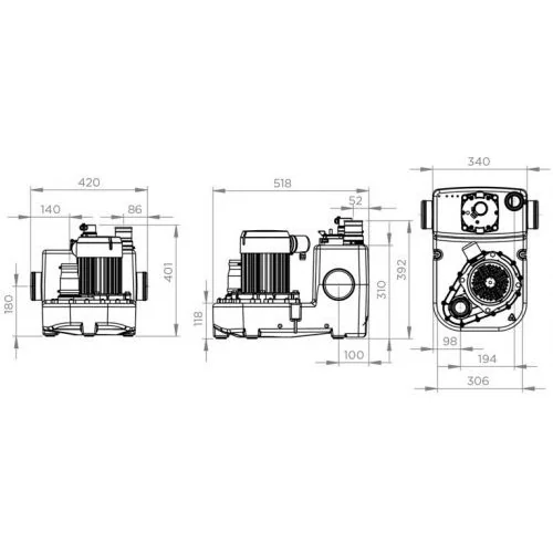 Санинасос SFA SANICUBIC 1 HP