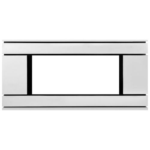 Каминокомплект Портал-тумба Stockholm (Разборный) - Белый с черным с очагом Vision 42 LOG LED