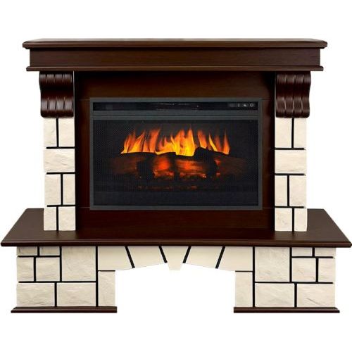 Каминокомплект Porto 26 (Разборный) -  Темный дуб с очагом Vision 26 EF LED 3D FX