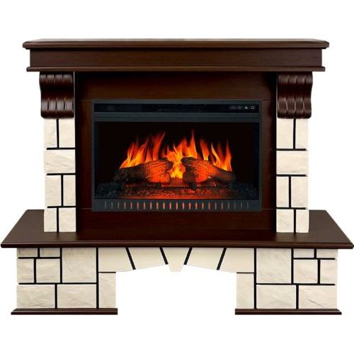 Каминокомплект Porto 26 (Разборный) -  Темный дуб с очагом Vision 26 EF LED FX