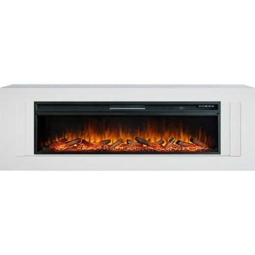 Каминокомплект Line 60 CRM (Разборный) - Санд сноу с очагом Vision 60 LOG LED