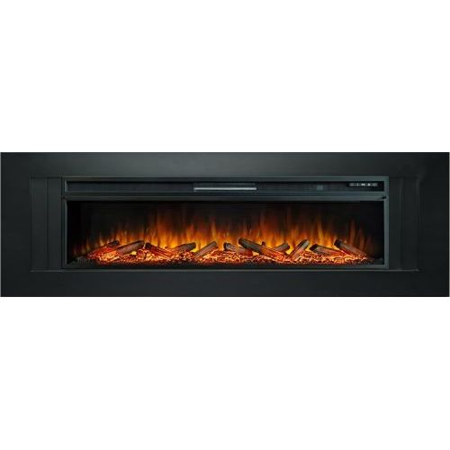 Каминокомплект Line 60 - Черный с очагом Vision 60 LOG LED