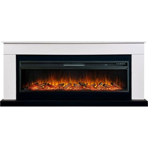 Каминокомплект Bergen 60 (Разборный) - Белый с черным с очагом Vision 60 LOG LED