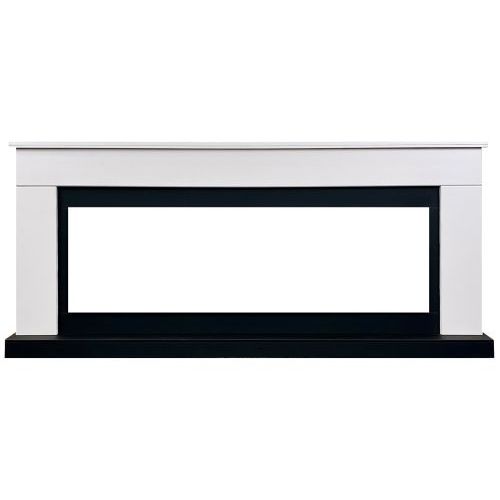 Каминокомплект Bergen 60 (Разборный) - Белый с черным с очагом Vision 60 LOG LED