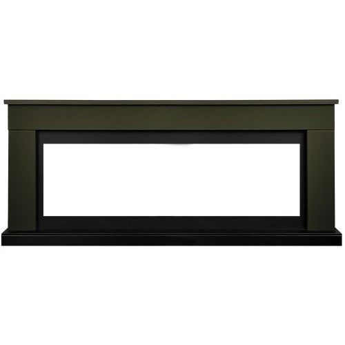 Каминокомплект Bergen 60 SFT (Разборный) - Темная олива с очагом Vision 60 LOG LED