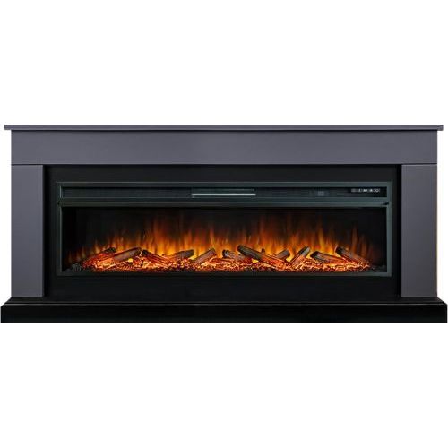 Каминокомплект Bergen 60 SFT (Разборный) - Серый графит с очагом Vision 60 LOG LED