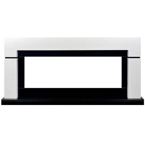 Каминокомплект Lindos 60 (Разборный) - Белый с черным с очагом Vision 60 LOG LED
