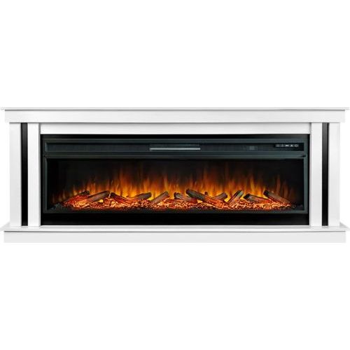 Каминокомплект Cosmo 60 (Разборный) - Белый с черным с очагом Vision 60 LOG LED