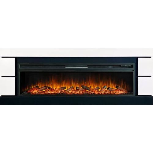 Каминокомплект Modern 60 (Разборный) - Белый с черным с очагом Vision 60 LOG LED