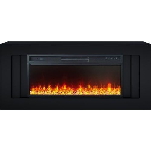 Каминокомплект Line 42 CRM (Разборный) - Санд блэк с очагом Vision 42 LED