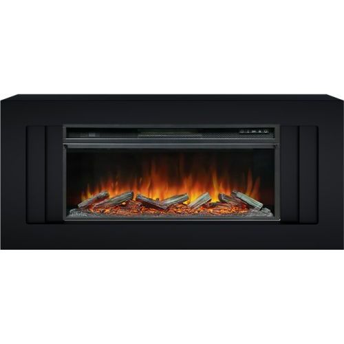 Каминокомплект Line 42 CRM (Разборный) - Санд блэк с очагом Vision 42 LOG LED