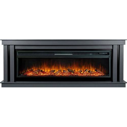 Каминокомплект Cosmo 60 (Разборный) - Серый графит с черным с очагом Vision 60 LOG LED