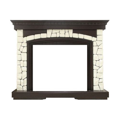 Каминокомплект Glasgow - Темный дуб / Белый (Высота 1070 мм) с очагом XHD28L-INT