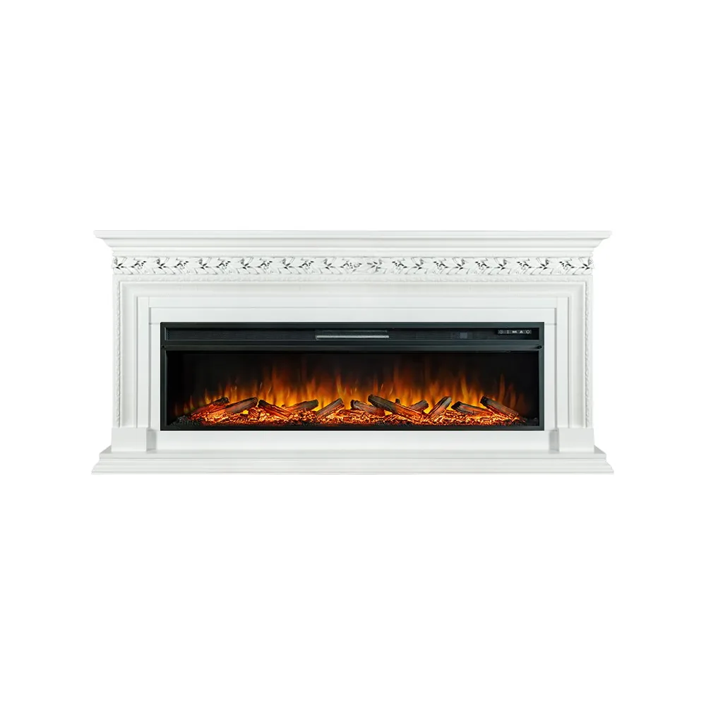 Каминокомплект Valletta 60 - Белый с очагом Vision 60 LOG LED