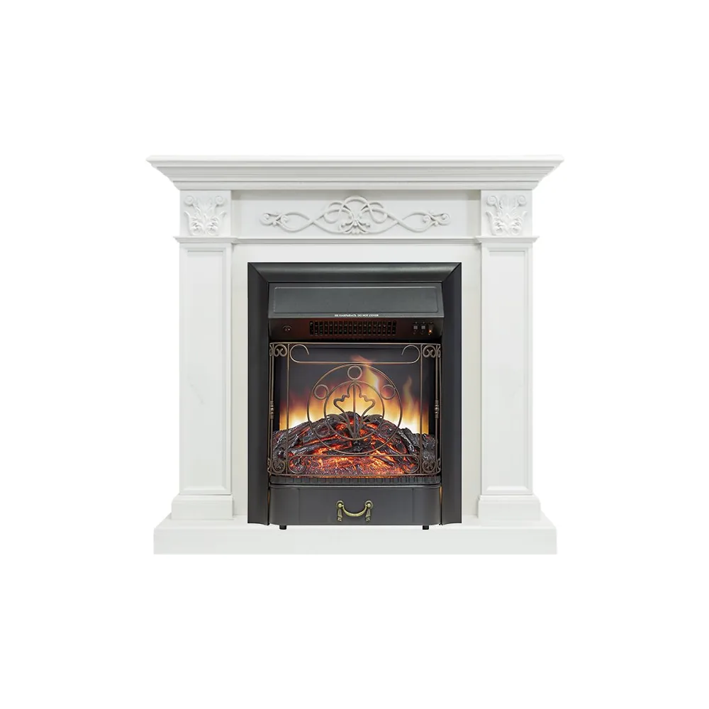 Каминокомплект Verona - Белый дуб с очагом Majestic FX Black