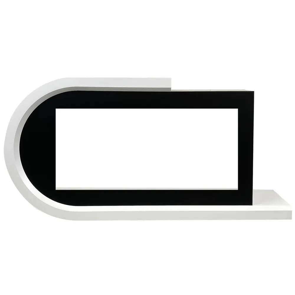 Каминокомплект Basel L - Белый с черным с очагом Vision 42 LOG LED