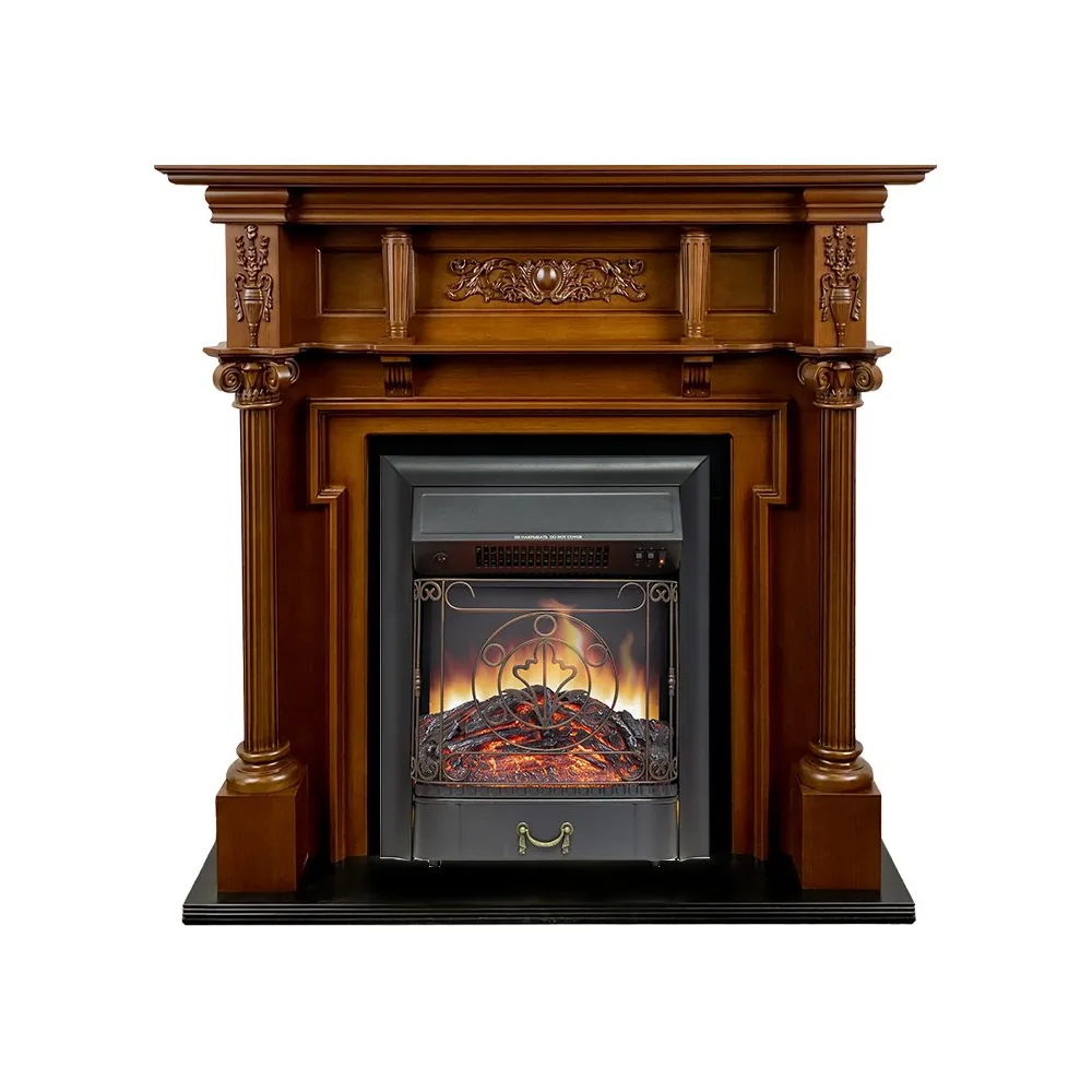 Каминокомплект Oxford - Орех с очагом Majestic FX Black