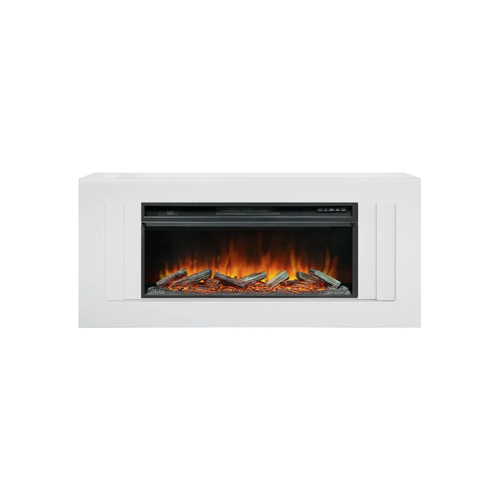 Каминокомплект Line 42 - Белый с очагом Vision 42 LOG LED