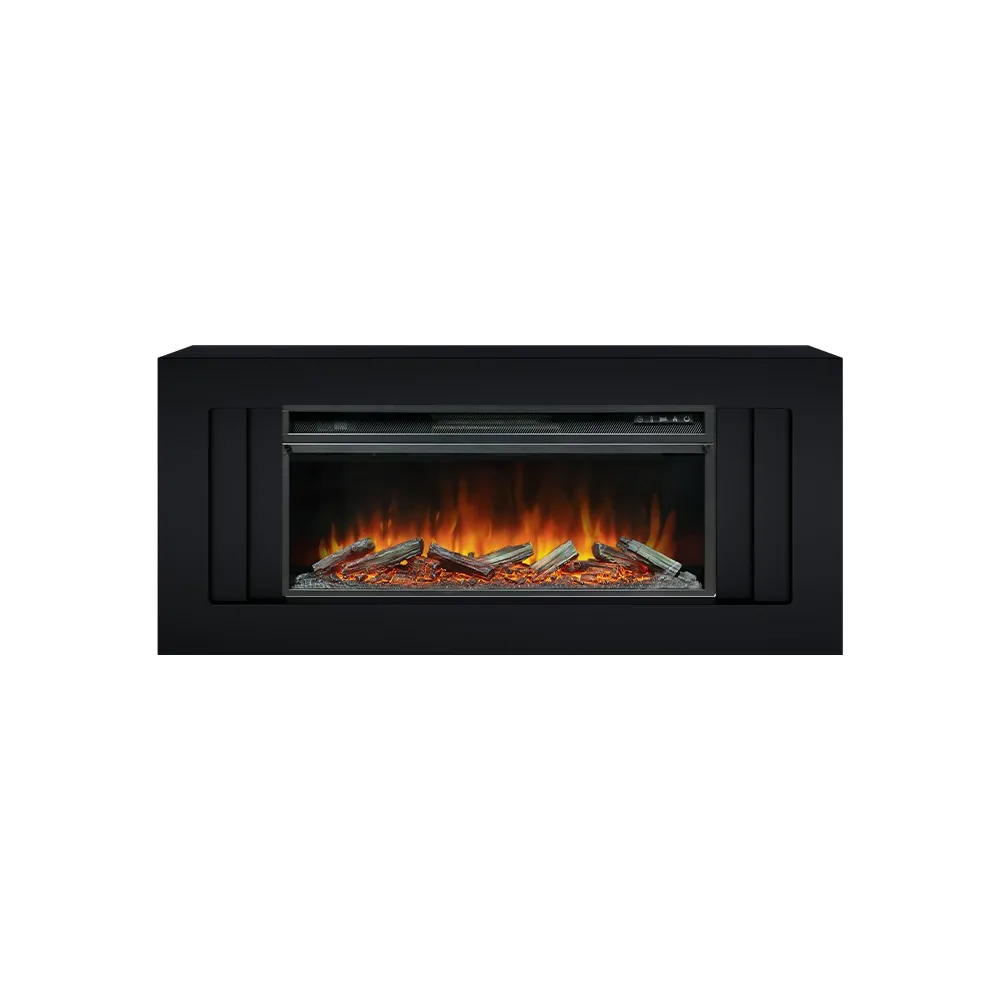 Каминокомплект Line 42 - Черный с очагом Vision 42 LOG LED