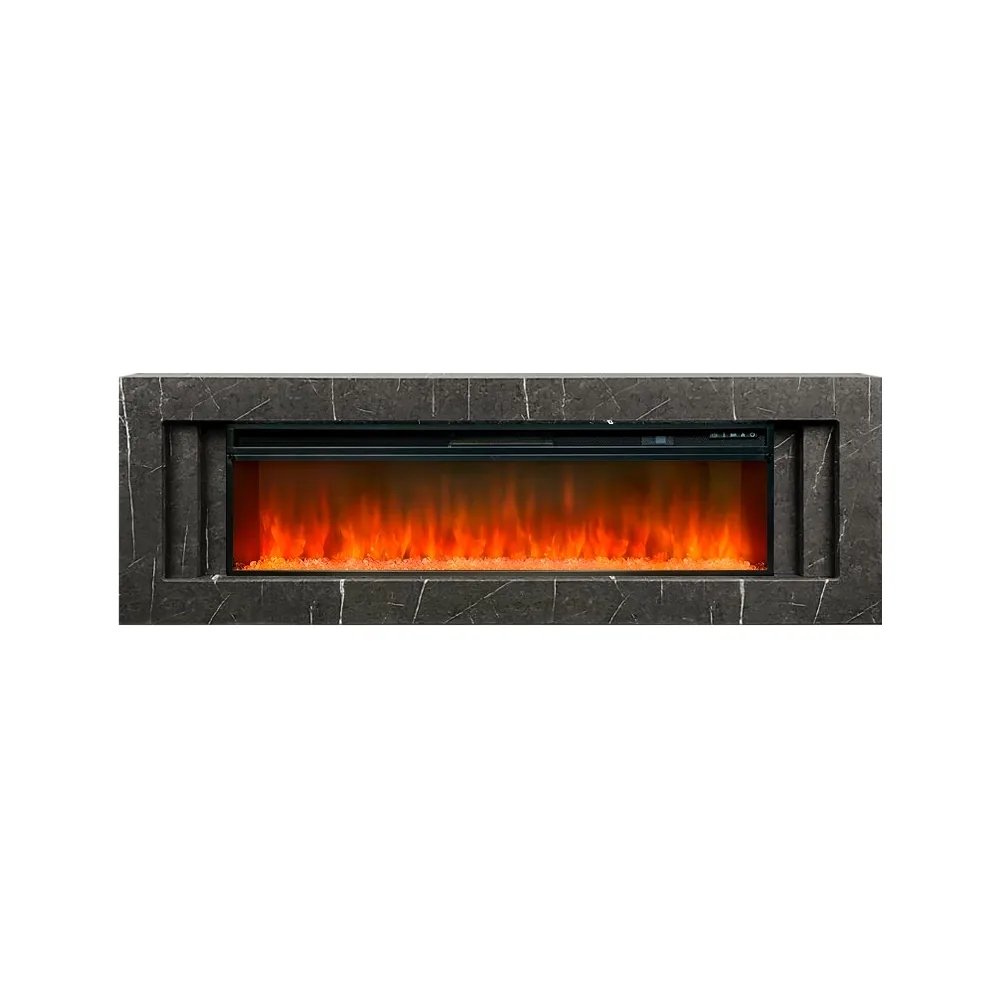 Каминокомплект Line 60 SFT Stone Touch - Серый мрамор с очагом Vision 60 LED