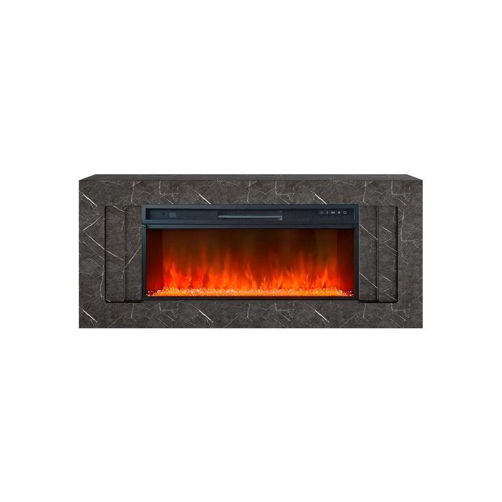 Каминокомплект Line 42 SFT Stone Touch - Серый мрамор с очагом Vision 42 LED