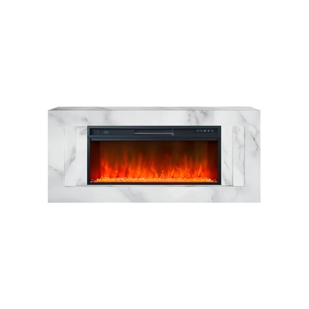 Каминокомплект Line 42 SFT White Marble - Белый мрамор с очагом Vision 42 LED