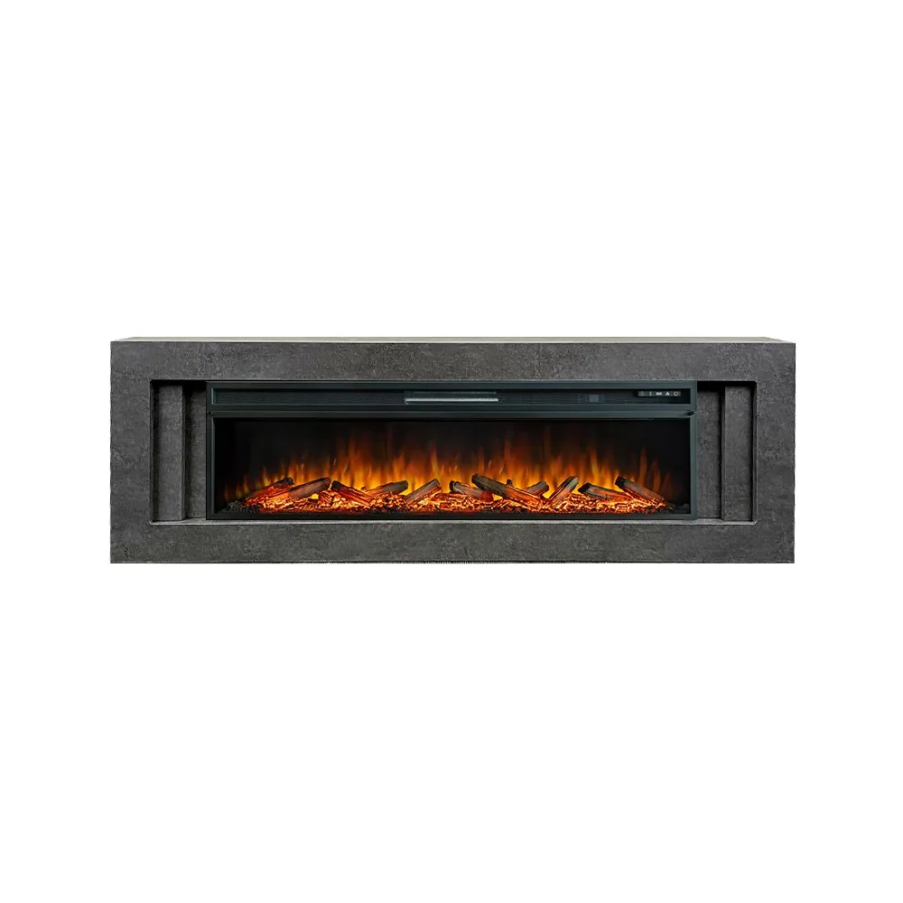 Каминокомплект Line 60 Dark Grey - Темный серый с очагом Vision 60 LOG LED