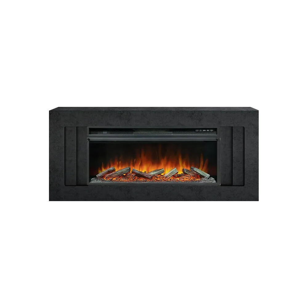 Каминокомплект Line 42 Dark Grey - Темный серый с очагом Vision 42 LOG LED