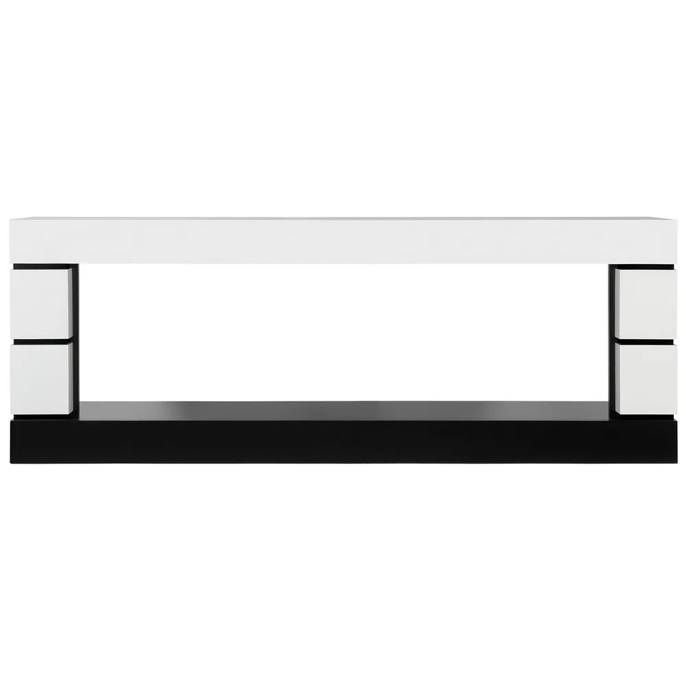 Каминокомплект Modern 60 SFT (Разборный) - Белый с черным с очагом Vision 60 LOG LED