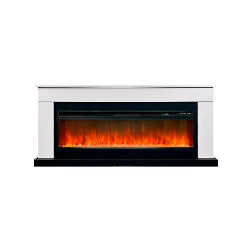 Каминокомплект Bergen 60 (Разборный) - Белый с черным с очагом Vision 60 LED