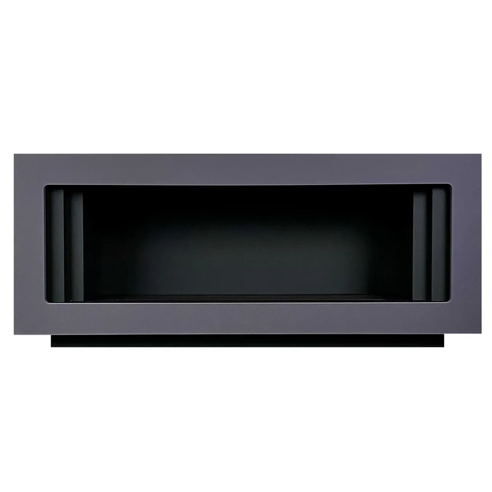 Каминокомплект Line SFT - Серый графит с черным с очагом Design L1000RF 3D PS/LOG