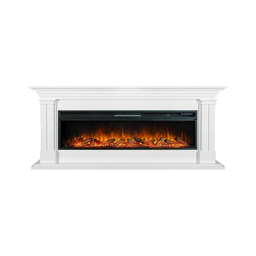 Каминокомплект Lyon 60 SFT (Разборный) - Белый с очагом Vision 60 LOG LED
