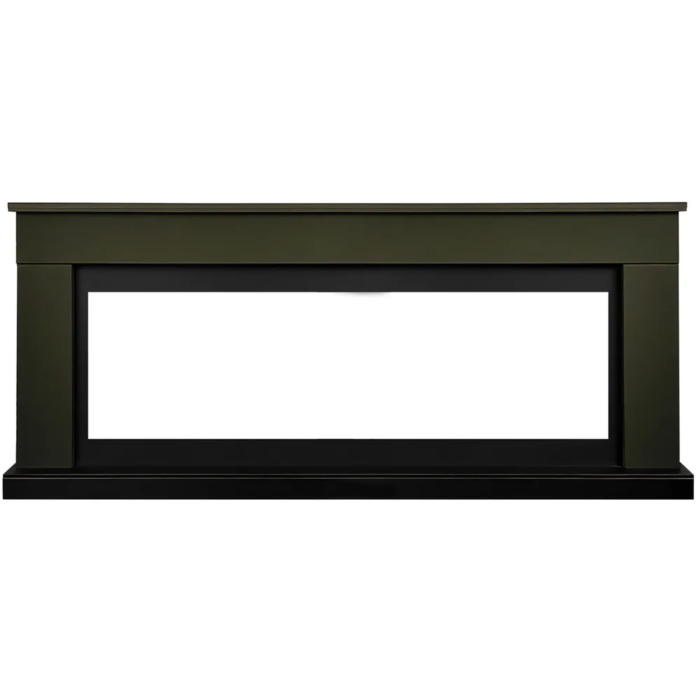 Каминокомплект Bergen 60 SFT (Разборный) - Темная олива с очагом Vision 60 LOG LED