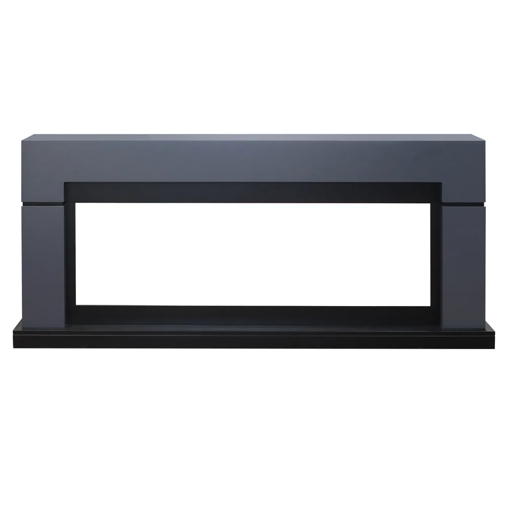 Каминокомплект Lindos 60 (Разборный) - Серый графит с очагом Vision 60 LOG LED
