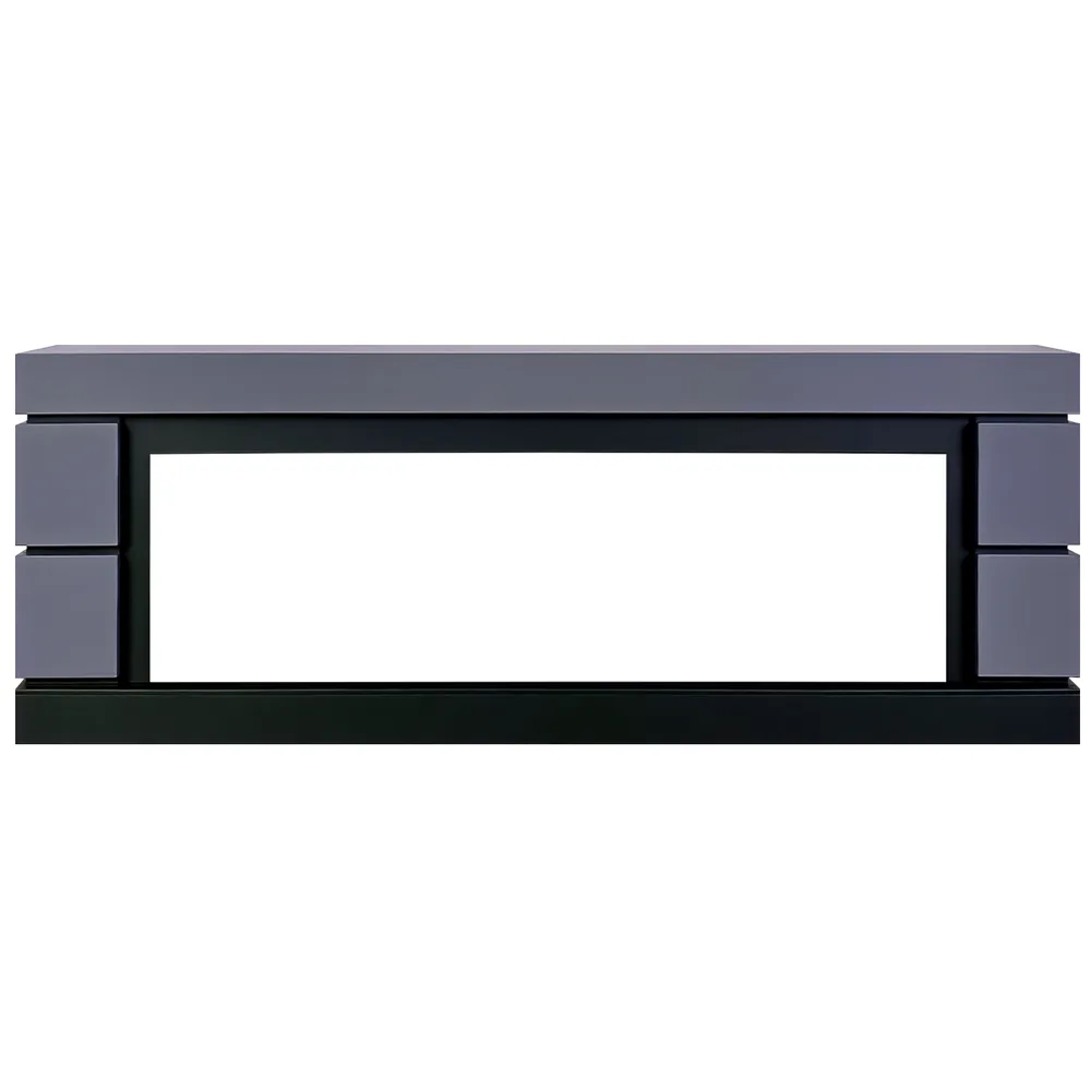 Каминокомплект Modern 60 (Разборный) - Серый графит с черным с очагом Vision 60 LOG LED