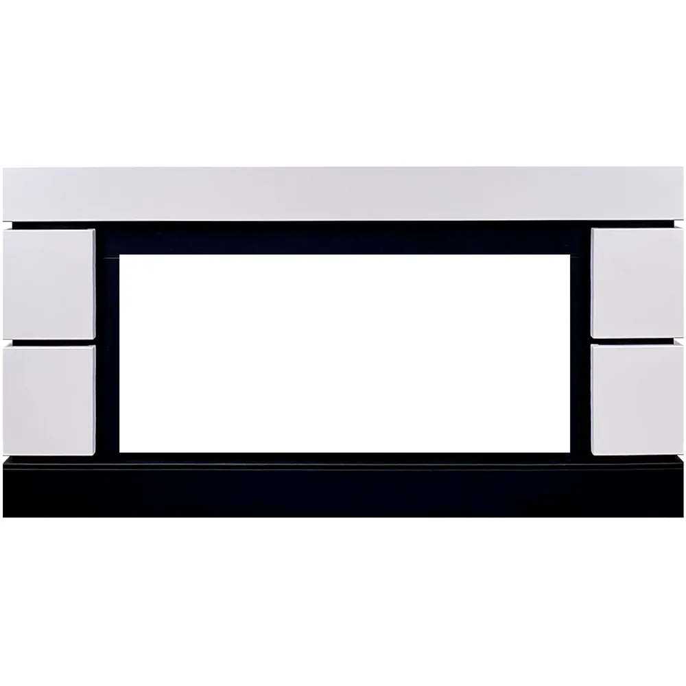 Каминокомплект Modern 42 (Разборный) - Белый с черным с очагом Vision 42 LOG LED