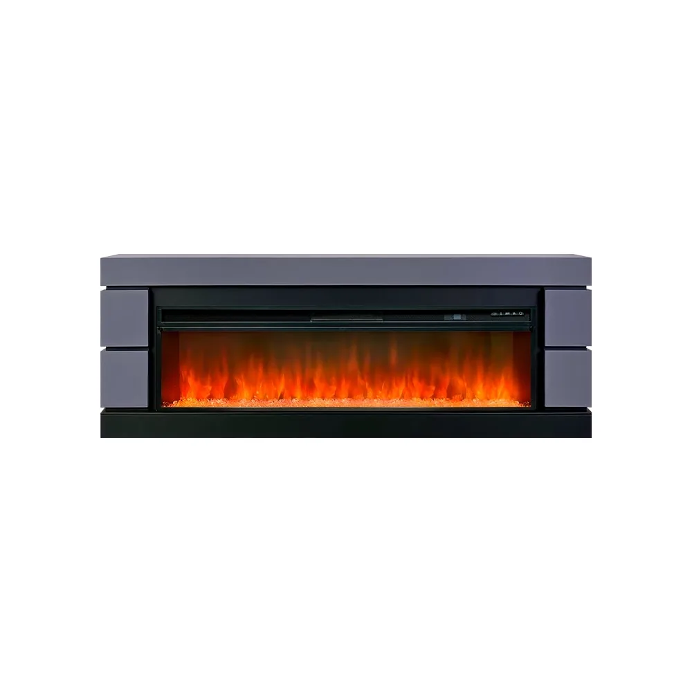 Каминокомплект Modern 60 (Разборный) - Серый графит с черным с очагом Vision 60 LED