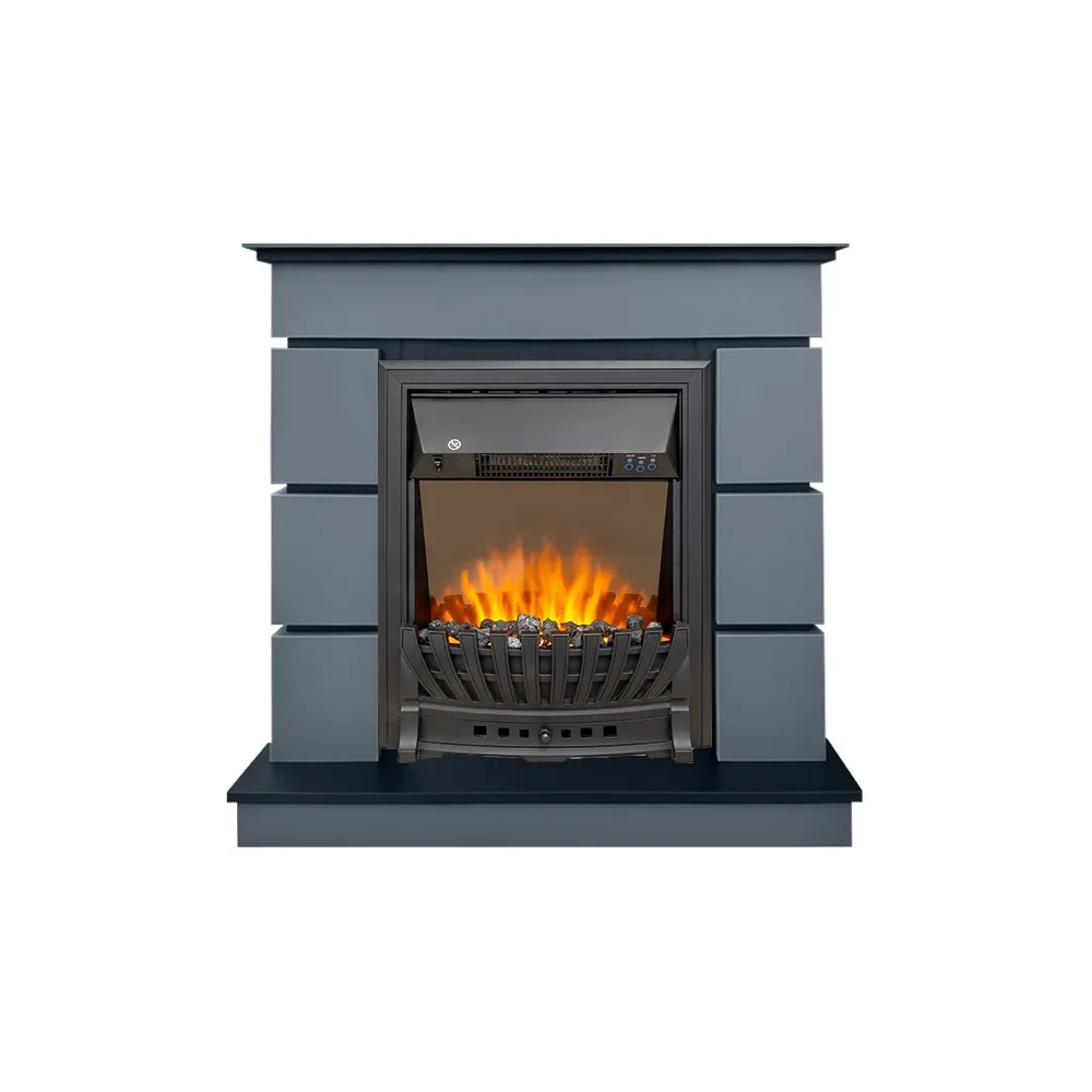 Каминокомплект Modern (Разборный) - Серый графит (Глубина 319 мм) с очагом Aspen Black