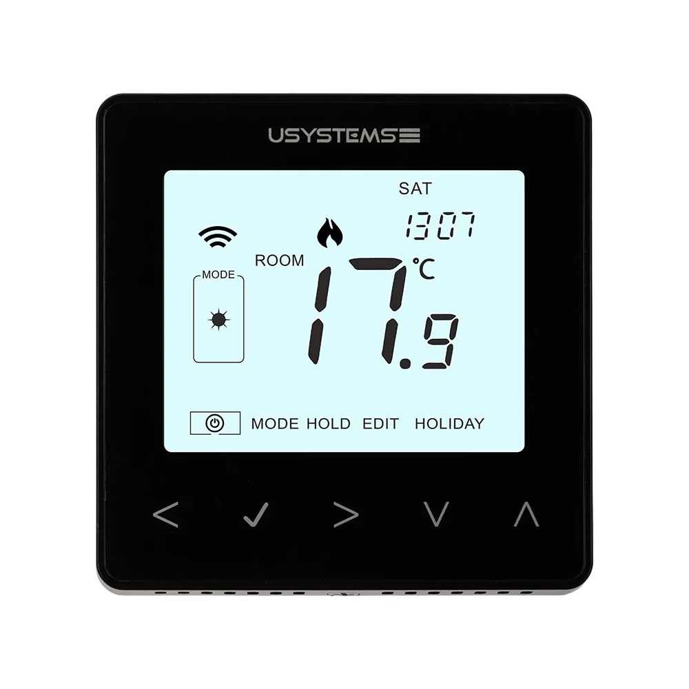 USYSTEMS проводной термостат цифровой TWL-9 Modbus чёрный '1С