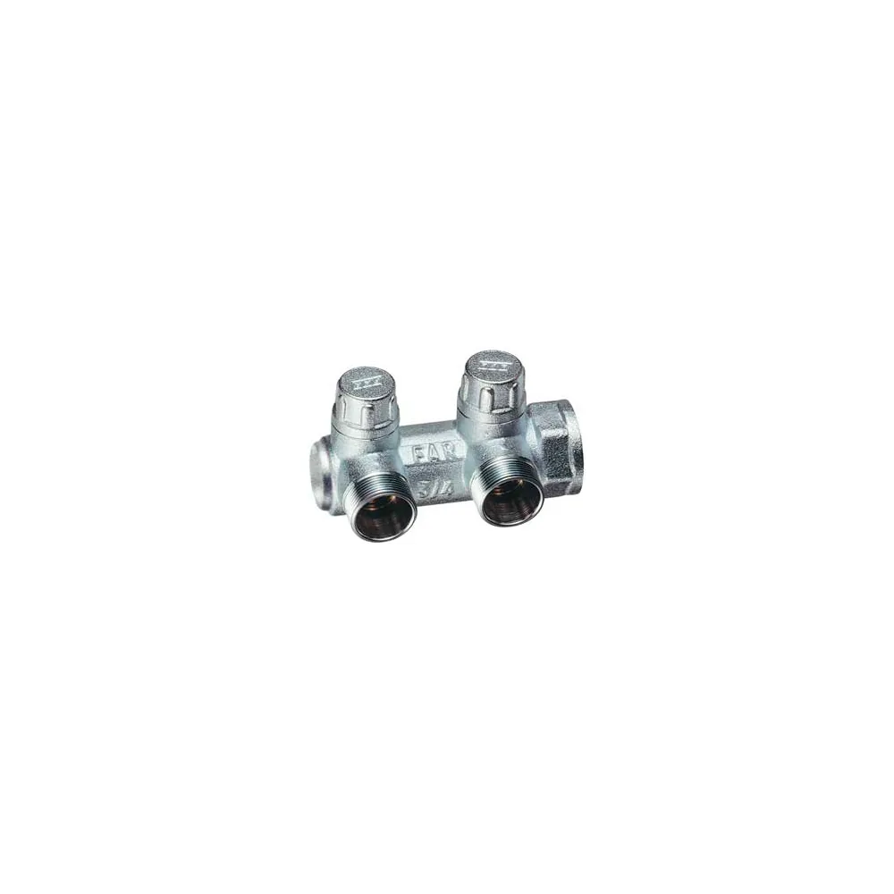 Коллектор FAR хромированный запорный концевой MULTIFAR 3/4х1/2 EU