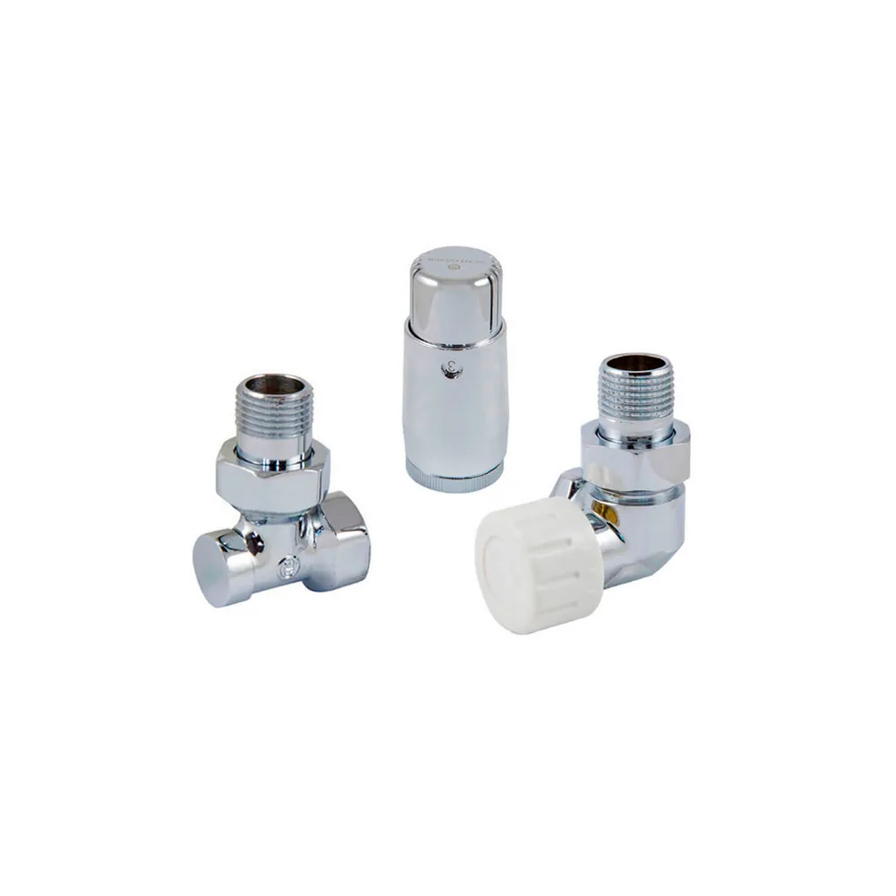 Комплект Schlosser DN15 GZ1/2 x GW1/2 осевой правый с головкой Мини M30x1,5, Хром