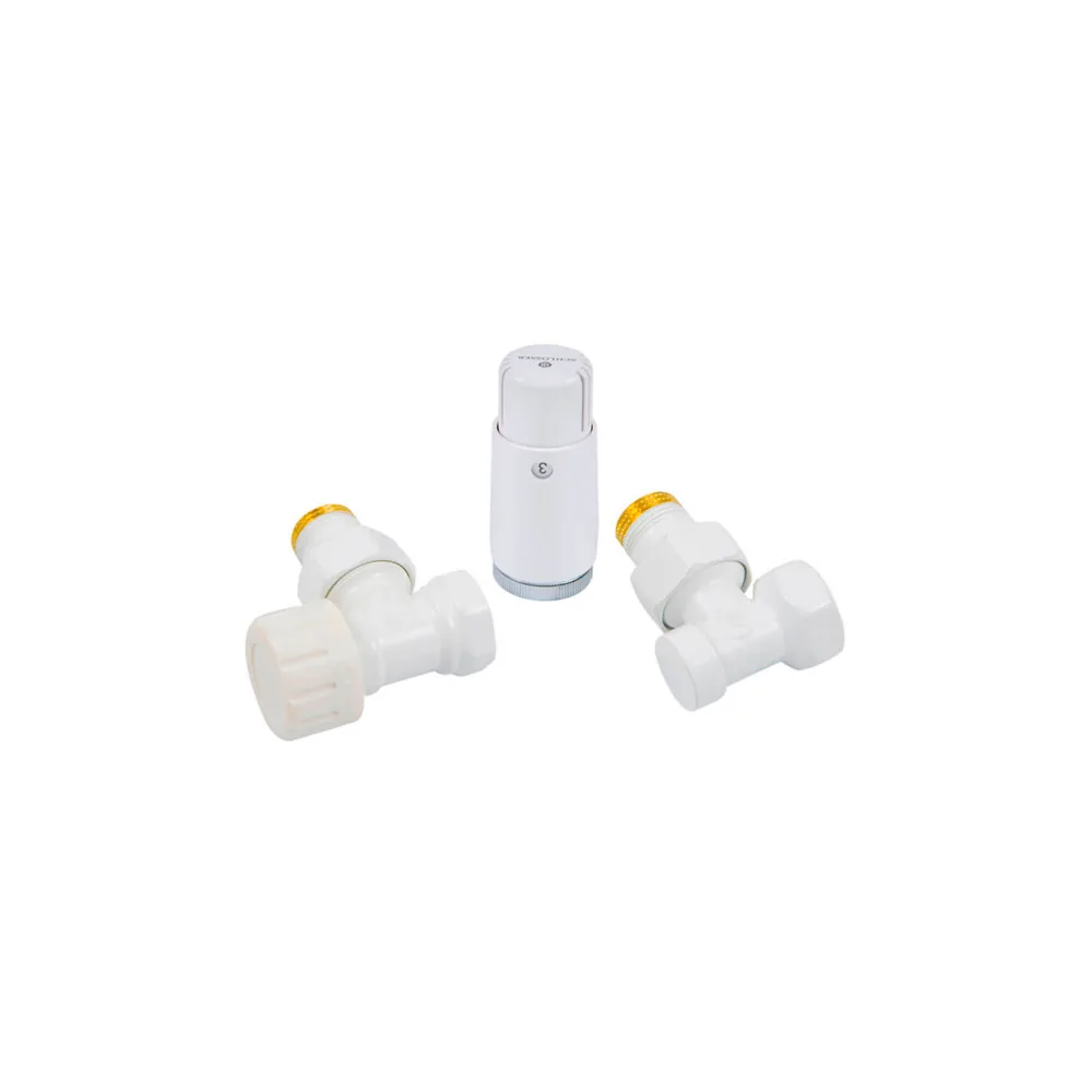 Комплект Schlosser DN15 GZ1/2 x GW1/2 угловой с головкой Мини M30x1,5, Белый