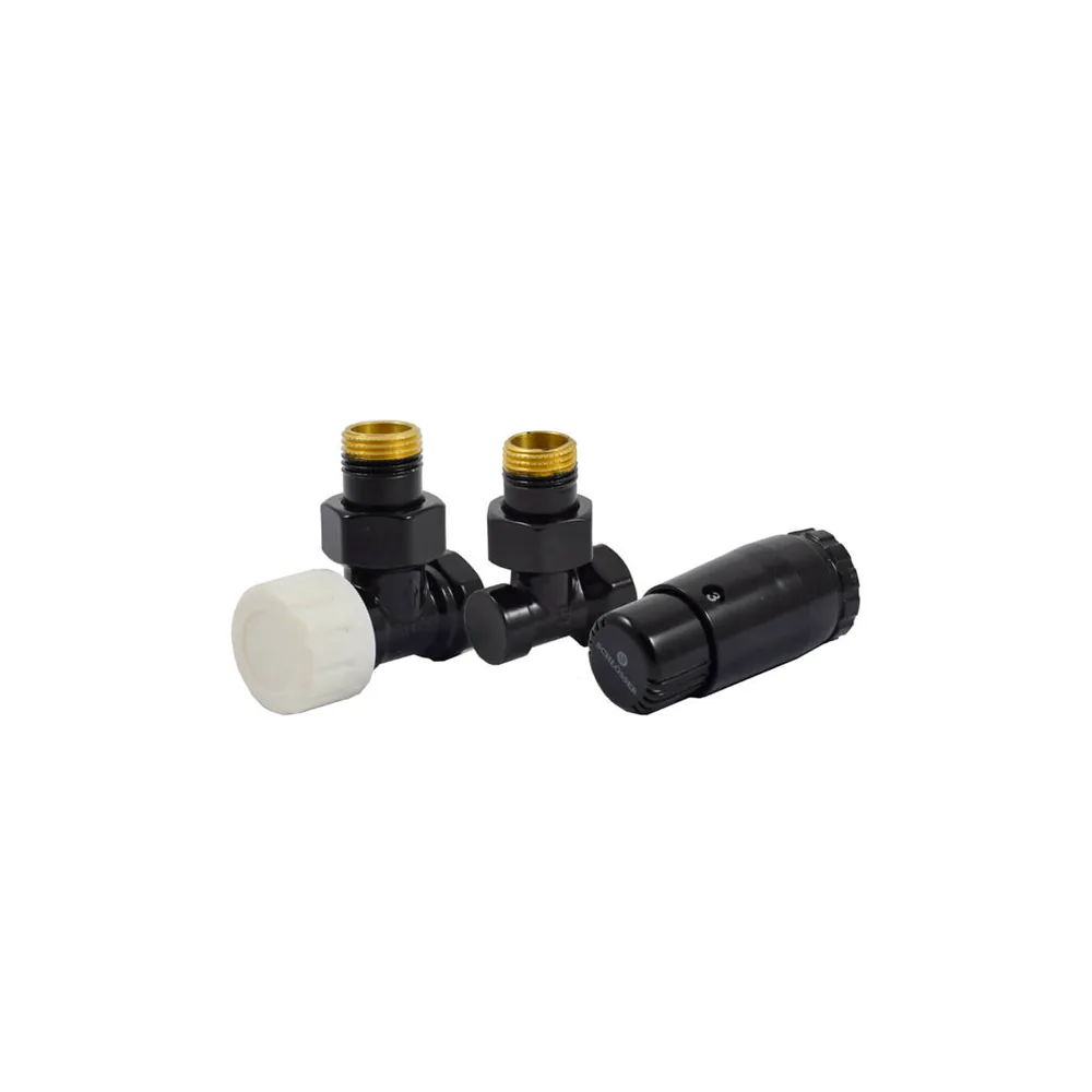 Комплект Schlosser Standard Mini DN15 GZ1/2 x GW1/2 угловой, блистер, Чёрный