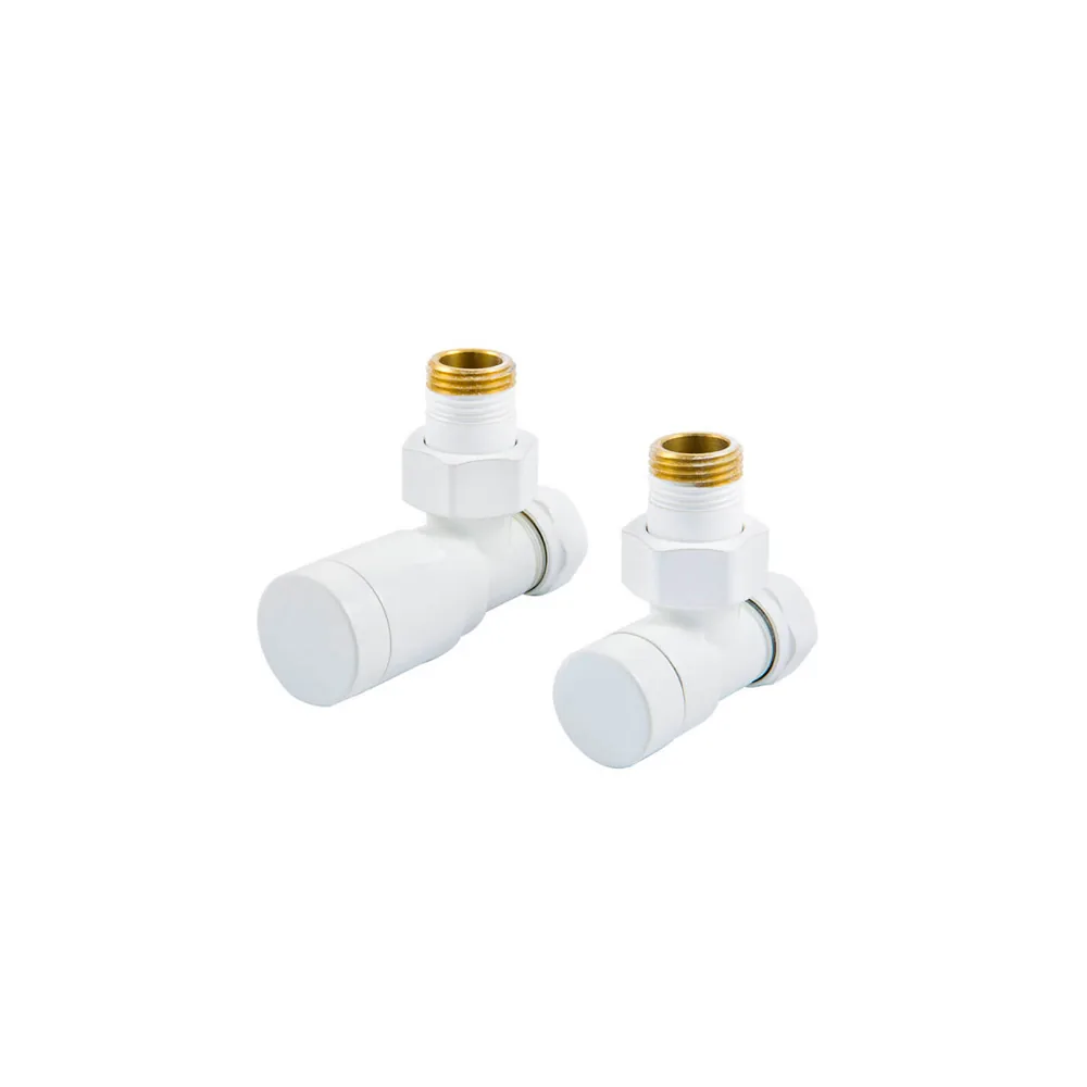 Комплект клапанов Schlosser ELEGANT GZ 1/2 х GW 1/2, угловой, с ручной регулировкой, Белый