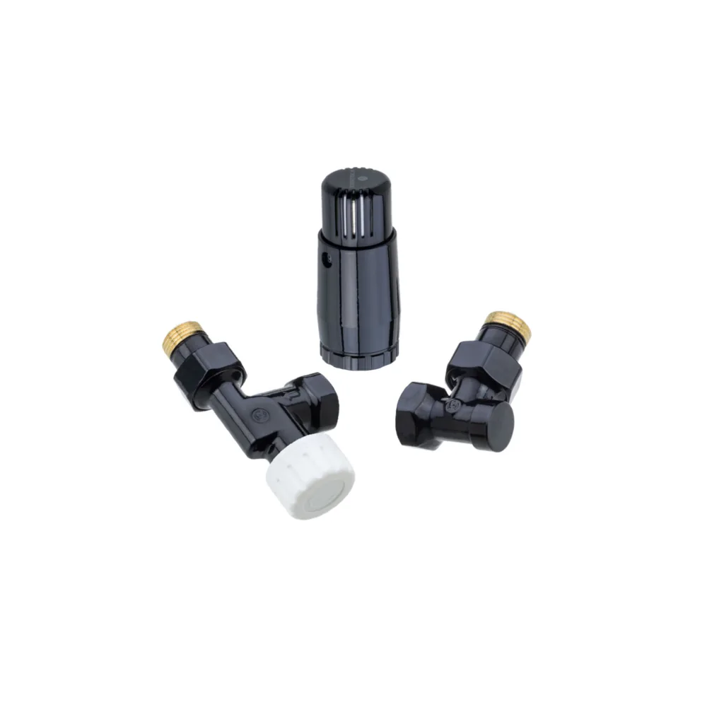 Комплект аксиальный Schlosser DN15 GZ 1/2* GW 1/2 с головкой Мини M30*1,5 Ral 9005