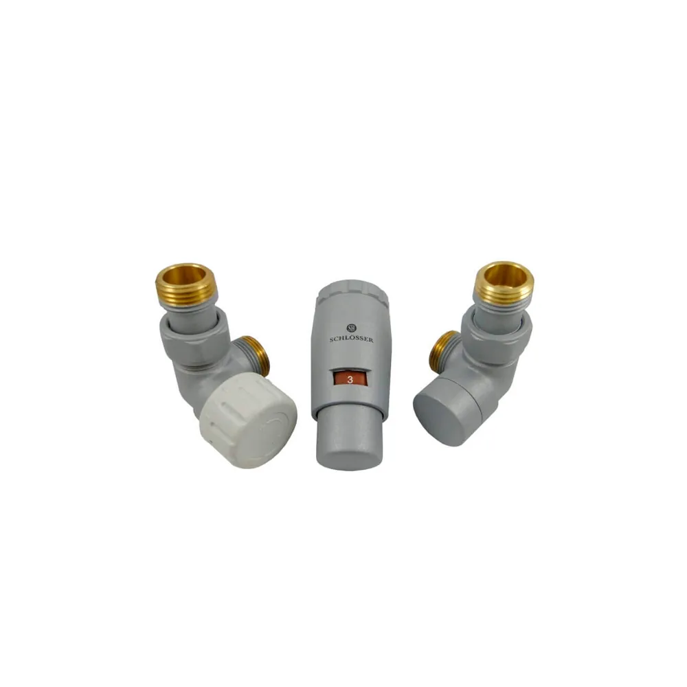 Комплект Schlosser трехосевой левый GZ1/2xM22x1,5 с головкой Мини M30x1,5, Ral